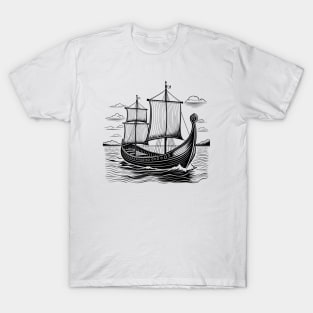 Lonely Ship in the Ocean T-Shirt